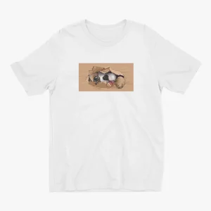 dog-peeking-through-cardboard-hole-tshirt