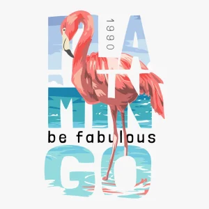 flamingo-be-fabulous-heat-transfer