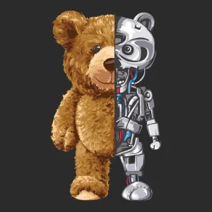 robot-cute-bear-heat-transfer